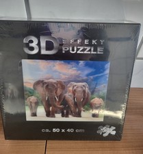 3D Effekt Puzzle "Elefanten"