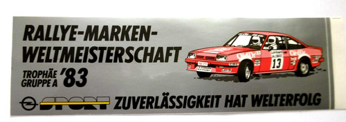 Werbe aufkleber opel - opel, manta
