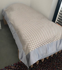 Tagesdecke Bettüberwurf "OSVINO" silber Jaquard Rauten ca.  2,10 x 1,55 Meter