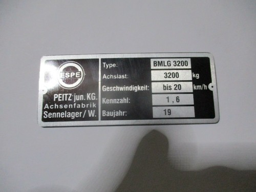 Peitz typenschild schild - peitz,