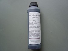 Schellackpolitur SCHWARZ-Ebonit-Black-Pianolack-Klavier-Geigenlack in 0,25 Liter