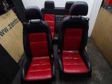 VW EOS Sitze Leder Rot Schwarz