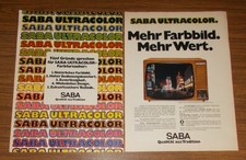 Seltene Werbung SABA ULTRACOLOR CT 6763 telecommander L Farbfernseher 1975