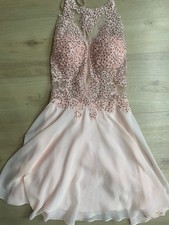 Jugendweihe Kleid Abendkleid Abiballkleid 38 Glitzer Pailletten Süß Schön Rosa