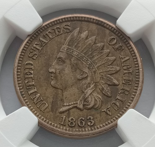 1863 indian head cent usa - 1863, 1c