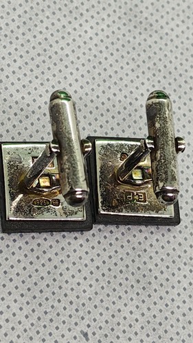 Echt silber manschettenknöpfe - silber,