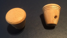 Radioknöpfe elfenbein mit Patina f. Oldtimerradio bei VW Käfer 50er-60er Jahre