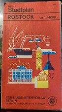 Stadtplan city-map Rostock DDR