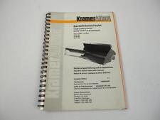 Kramer Allrad Banketträumschaufel Bedienungsanleitung Ersatzteilkatalog 2000