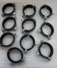 10 Stück Befestigungsschellen Rohrschelle mit Gummieinlage 74 - 83 mm