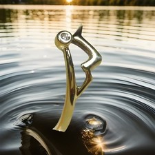 53 (16,8 mm Ø) Gold Ring Damenring 333/8k Gold mit Diamant 0,005ct