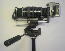 Canon EOS 500N,  Canon Objektiv 28-80mm, Novoflex Balgengerät Dia, Stativ SET