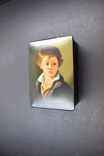 Antike russische lackdose mit - antike,