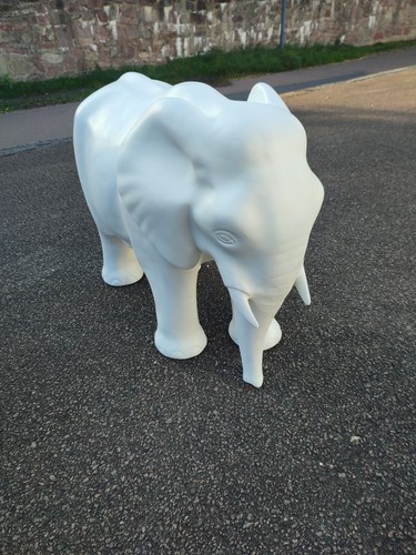 Elefant 85x57x34 weiß - elefant,