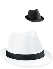 BEECHFIELD - Fedora Hut schwarz od. weiß Casablanca NEU