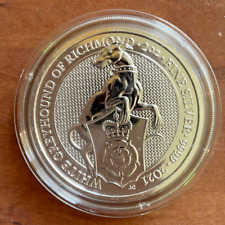 Queens Beasts Royal Mint 2021 White Greyhound Of Richmond 2Oz Silber 5 GBP stgl.