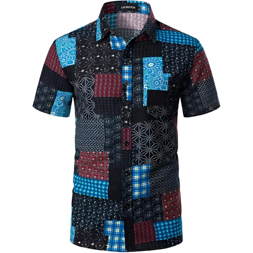 Herren kariertes hippie hemd - herren,