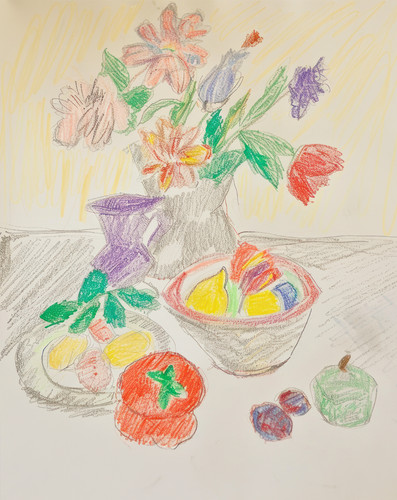 Stillleben buntstift wandkunst - buntstift,