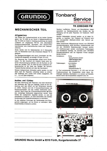 Service manual anleitung für - service,