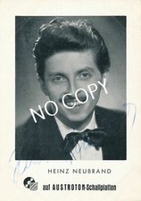 100% Original Autogramm Autograph Karte handsigniert Heinz Neubrand J1.4