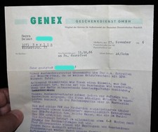 GENEX Geschenkdienst GmbH ,DDR ,Brief von 1966