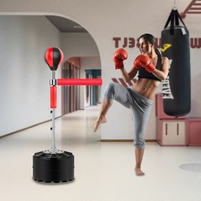 Standboxsack Boxbirne mit Ständer Punching Ball Trainingsgerät Höhenverstellbar