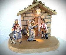 "Herbergsuche" aus Holz ,Kostner Krippenfiguren aus Massivholz geschnitzt 16 cm