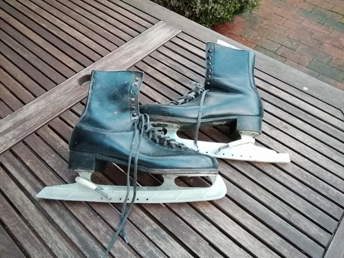 Hudora leder schlittschuhe mit - leder,