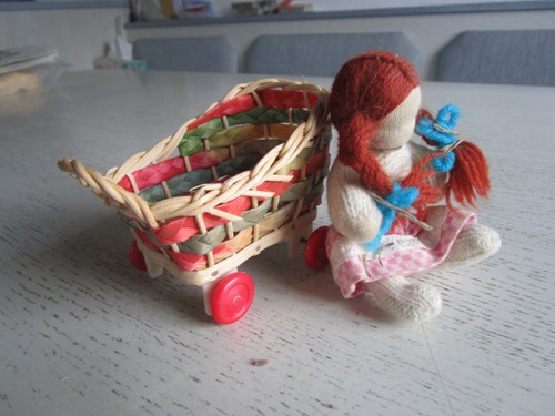 Puppenstubenzubehör korbwagen - puppenstubenzubehör,
