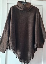 Damen Poncho Fleece warm Boris Industries braun Neu