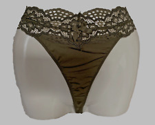 *Hunkemöller*  String Tanga slip *olive *Panty Dessous Lingerie Spitze Gr. L Neu