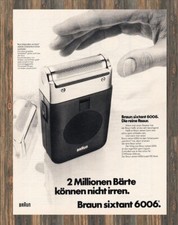 Braun sixtant 6006 - Reklame Werbeanzeige Original-Werbung 1972 (5)