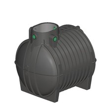 Zisterne 5000l Regenwasser Erdtank RONDO - 4x DN100 Anschlüsse, lebensmittelecht