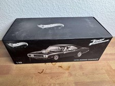 Hot Wheels Elite 1970 Dodge Charger Schwarz *Fast & Furious* 1:18