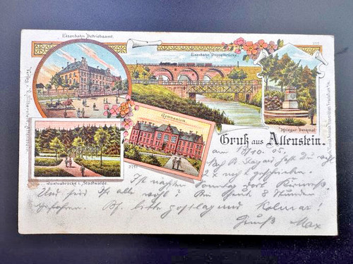 Litho gruß aus allenstein - litho,