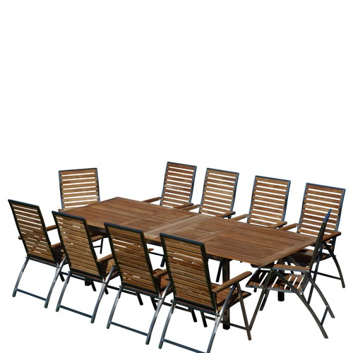 Gartengarnitur edelstahl teak - edelstahl,