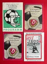 4 x DDR Fussball Programmheft 1979-84 Rot Weiß Erfurt - Dynamo Dresden ( F23304