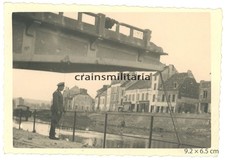 Orig. Foto gesprengte Brücke in Nord Frankreich / Belgien 1940