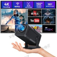 XGODY 4K Tragbarer Projektor Beamer LCD Android TV 10000LMS heimkino beamer WIFI