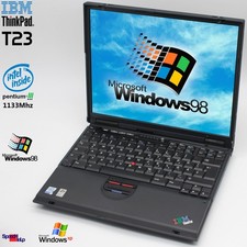NOTEBOOK IBM THINKPAD T23 INTEL PENTIUM 3 1133MHZ LAPTOP WINDOWS 98 LAN DVD 40GB