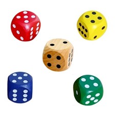 Holzwürfel mit Punkten 16mm
