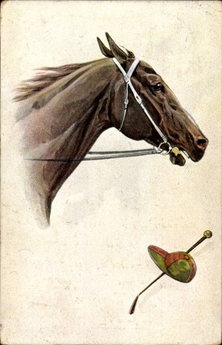 Künstler rennpferd - künstler, ak