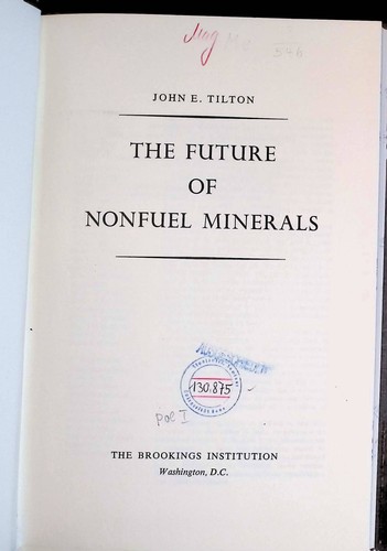 The future nonfuel minerals - nonfuel,