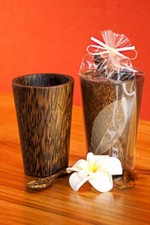 Palmen Holz Becher Trinkbecher