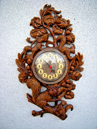 Vintage wanduhr reliefdekor - vintage, wanduhr,reliefdekor