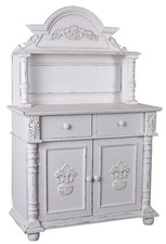 Antik Anrichte Shabby Chic Buffet Aufsatzschank Weiss Küchenschrank Küchenbuffet