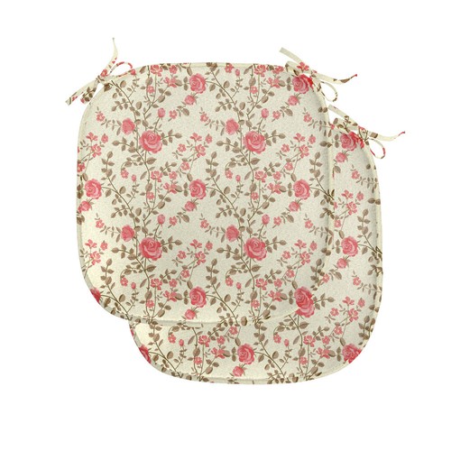 Rose stuhlkissen rustic floral - rose,