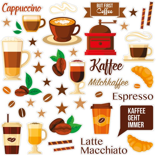 Wandkings wandsticker coffee - wandkings,
