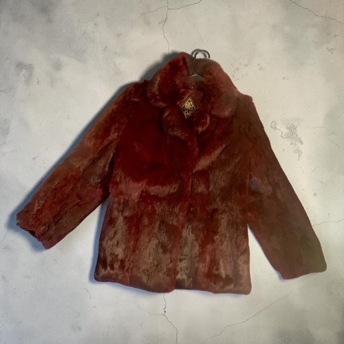 Vintage 70s burgundy rabbit - vintage,