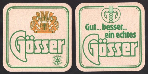 Uralter bierdeckel gösser - bierdeckel,